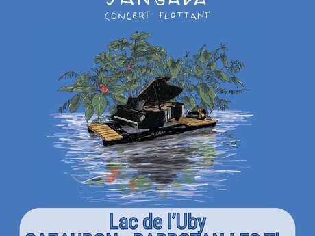 Spectacle Le Piano du Lac - Concert flottant JANGADA au lac de l'Uby de Cazaubon