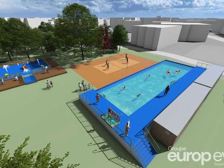 Piscine extérieure temporaire - Centre Sportif de Verbier