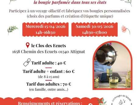 Atelier créations de bougies