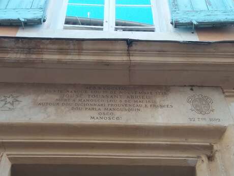 Plaque de la maison natale de Joseph Toussaint Avril