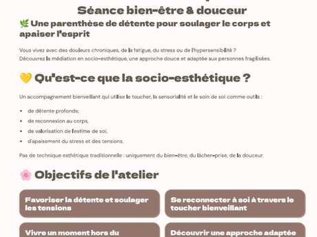 Atelier AFDC "Découverte médiation en socio esthétique"