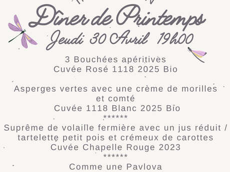 Dîner de Printemps au Château Saint-Pierre de Mejans