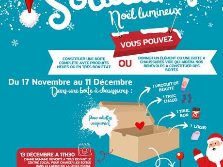 Collecte « BOITES SOLIDAIRES, NOEL LUMINEUX » & chaine humaine