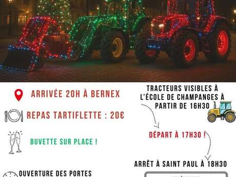 Défilé de tracteurs lumineux