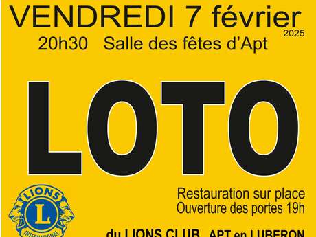 Loto organisé par le lions club Apt en Luberon au profit des sinistrés de Mayotte.