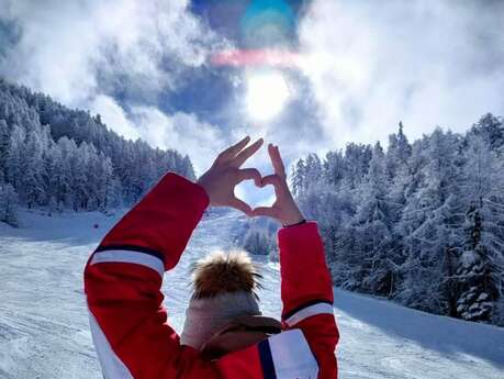 Visite à ski du domaine de Ceillac