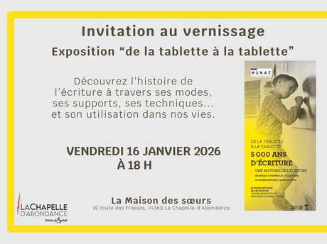 Opening of "From tablet to tablet" exhibition