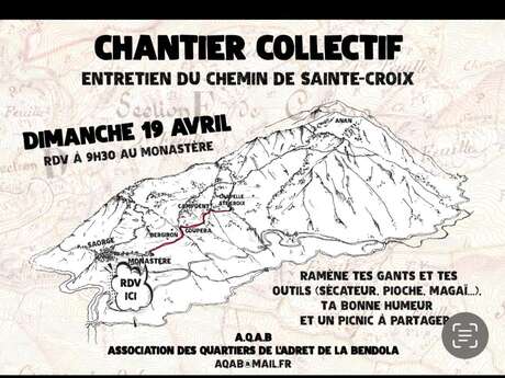 Gemeinschaftliches Workcamp: Unterhalt des Weges von Sainte Croix