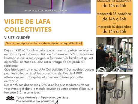 Visites de l'entreprise de mobilier LAFA Collectivités