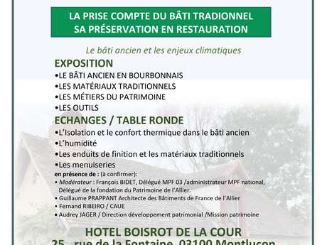 Table ronde : Le bâti ancien et les enjeux climatiques