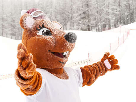 Dorlotte la mascotte sur les pistes