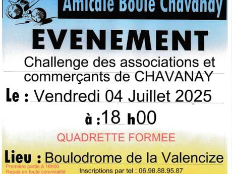 Amicale boule "Challenge des commerçants et associations" Amicale boule "Challenge des commerçants et associations"