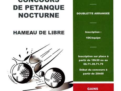Nighttime Boules Tournament in Libre
