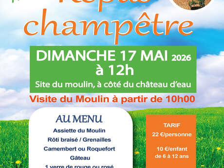 Repas champêtre au moulin