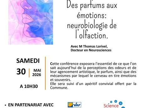 Conférence : Des parfums aux émotions, neurobiologie de l'olfaction