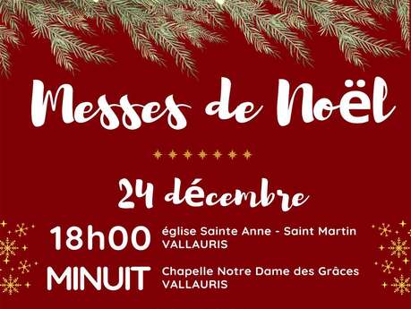 Messes de Noël à Vallauris Le 24 déc 2024