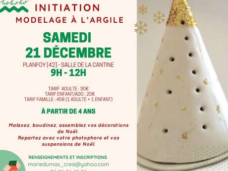 Initiation modelage de Noël à l'argile