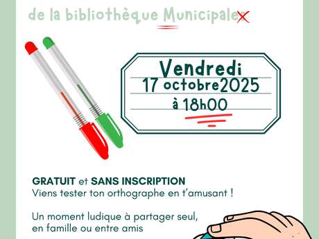 Dictée de la bibliothèque