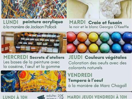 Ateliers créatifs famille vacances de Pâques