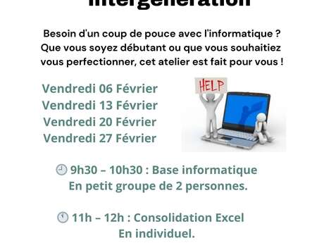 Atelier  de base informatique  intergénération