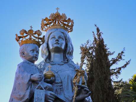 The bronze statue of the Virgin