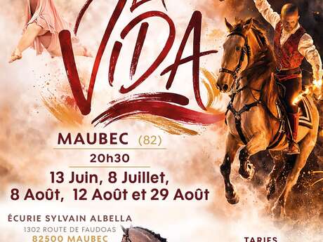 Spectacle équestre et aérien  "La vida"