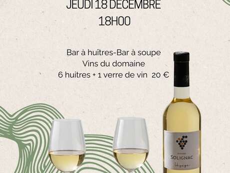 Soirée huitres au Domaine Solignac