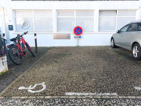 PRM parking at Rivedoux welcome desk