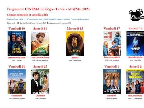 Filmvorführungen in Tende