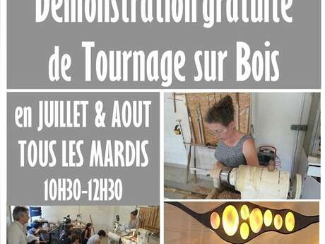 Démonstration de tournage sur bois