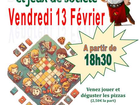 Soirée Pizza et jeux de société