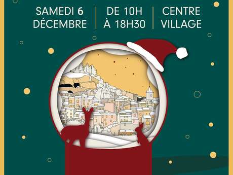 Marché de Noël  et arrivé du Père Noël  à Cadenet