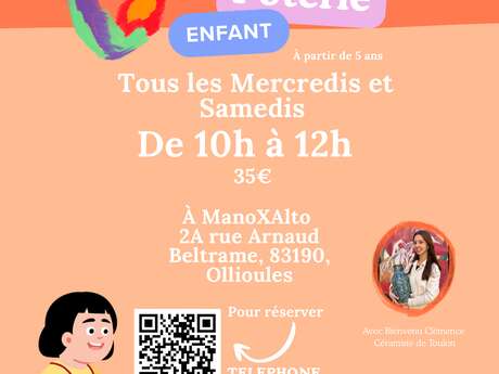 Atelier poterie pour les enfants