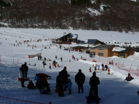 Tobogganing area at the Mijanes-Donezan resort