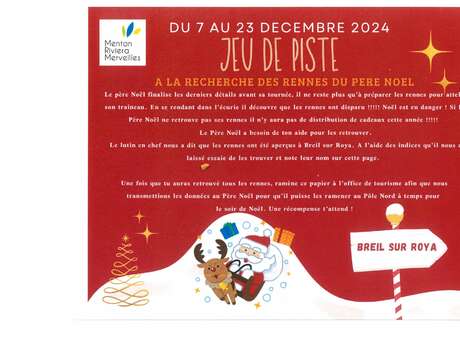 Jeu de piste de Noël "A la recherche des rennes du Père Noël