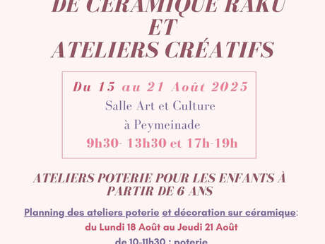 Exposition de céramique Raku et ateliers créatifs Exposition de céramique Raku et ateliers créatifs