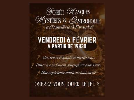 Soirée Masques, Mystères & Gastronomie