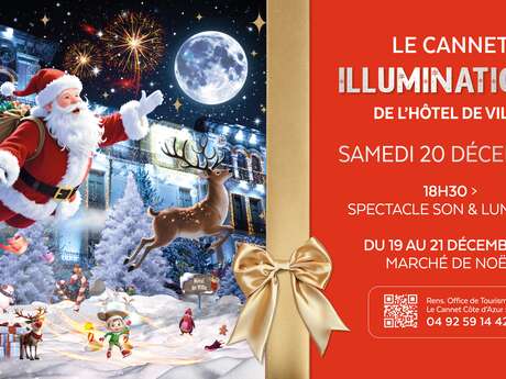 Illuminations de l'Hôtel de ville du Cannet