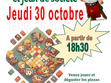Soirée Pizza et jeux de société