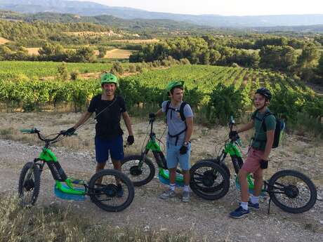 Sortie en trottinette électrique dans un domaine viticole