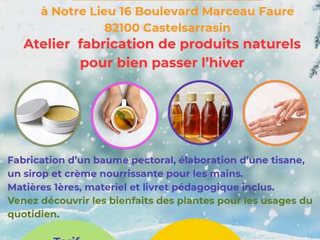 Atelier | Fabrication de produits au naturels