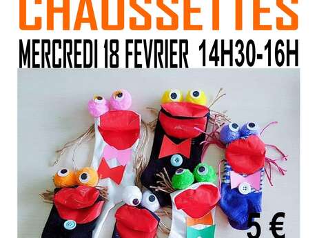 Atelier créatif marionnettes-chaussettes