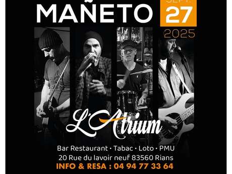 Concert : Maneto - musique pop rock