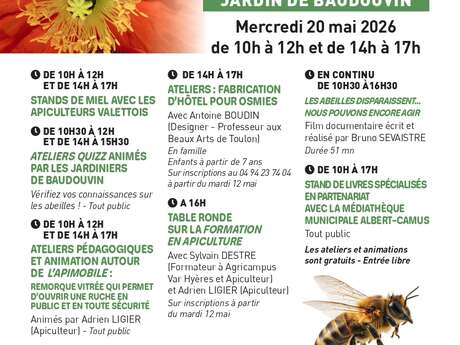 Tag der Biene im „Jardin remarquable“ von Baudouvin