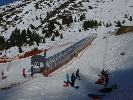 Beginners' area : skiing at Goulier resort