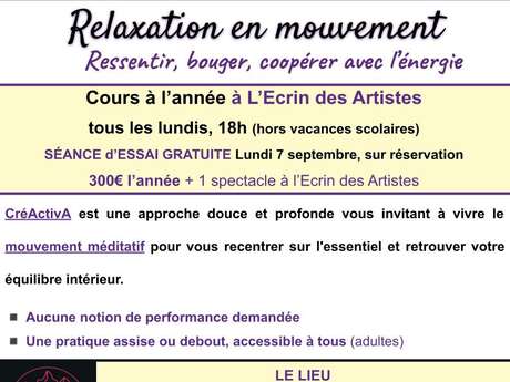 Initiation le mouvement interne et relaxation