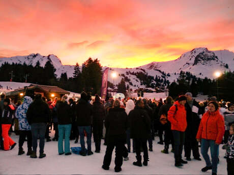 Welkomstdrankje bij Praz de Lys