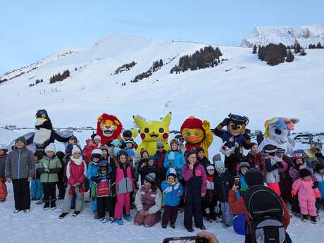 Descente des mascottes