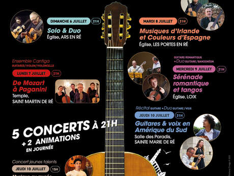 28º Festival Internacional de Guitarra - Paseo musical en La Couarde-sur-Mer