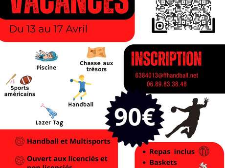 Stage vacances handball et multisports Printemps 2026